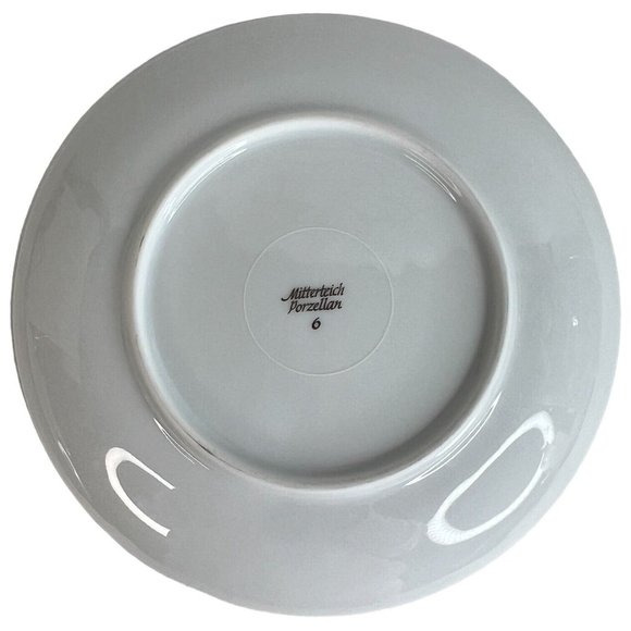 4 Mitterteich Porzellan Salad Side Plates Clock Pattern 7 3/4 IN Germany Vintage - Picture 7 of 13